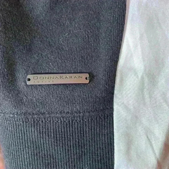 Donna Karan Active Black and White Sweatshirt Front/Dress Shirt Back Dress Small - Picture 5 of 11